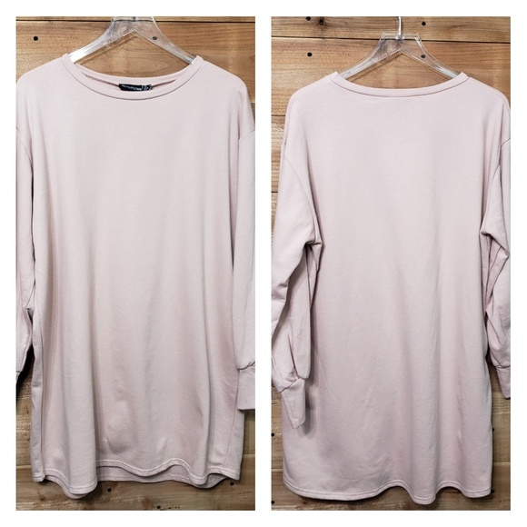 PrettyLittleThing Dresses & Skirts - Prettylittlething Sianna Nude Oversized Sweater dr